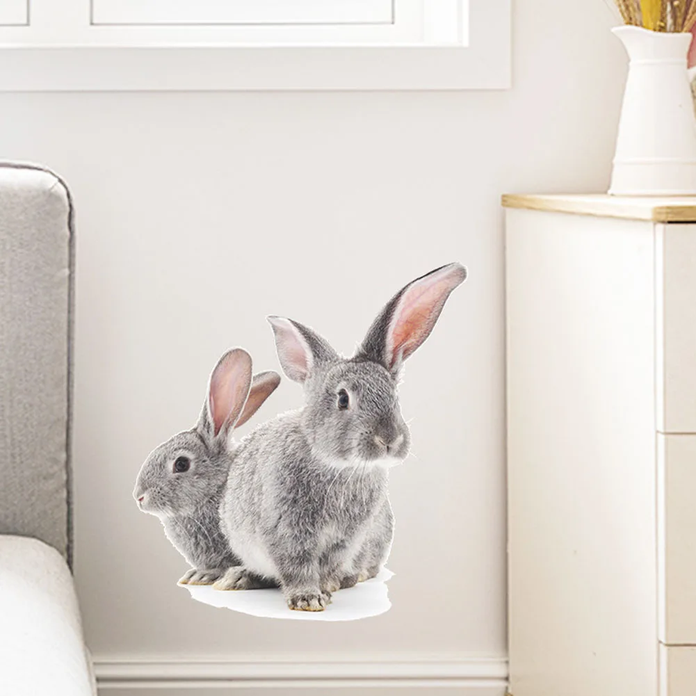 

Two Little Rabbits Wall Stickers Children's Room Bedroom Kindergarten Wall Landscaping Decoration Wall Stickers Wallpaper