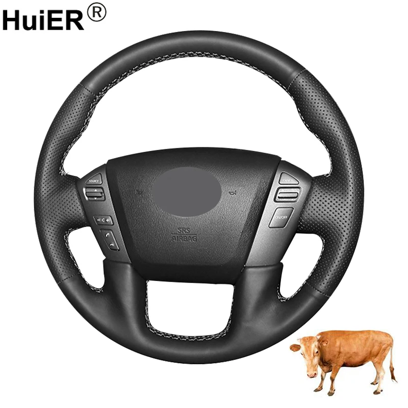 Hand Sewing Car Steering Wheel Cover Wrap Cow Leather Volant For Nissan Patrol Armada Titan /Titan XD / Frontier 2011-2023
Hand Sewing Car Steering Wheel Cover Wrap Cow Leather Volant For Nissan Patrol Armada Titan /Titan XD / Frontier 2011-2023