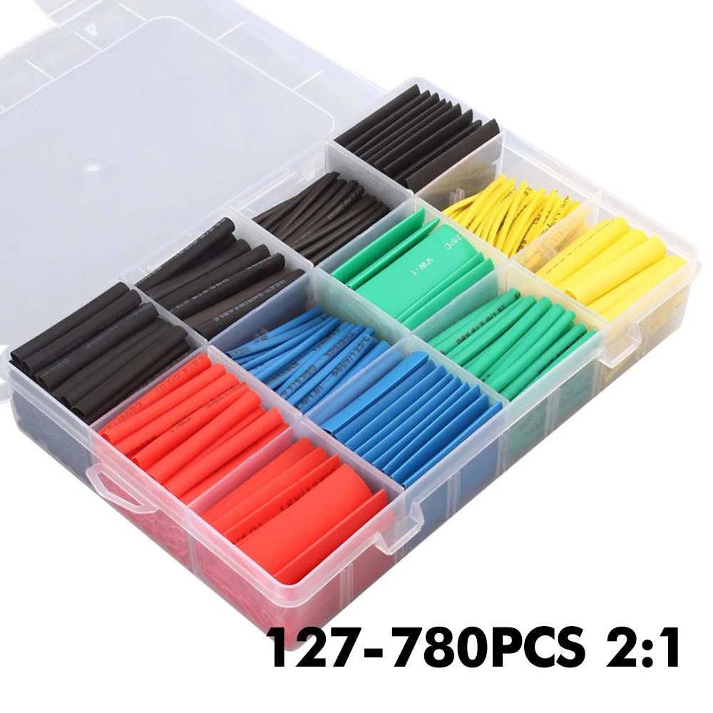 127-780pcs Heat-shrink Tubing Thermoresistant Heat Shrink Tube Wrapping Kit Electrical Connection Wire Cable Insulation Sleeving
127-780pcs Heat-shrink Tubing Thermoresistant Heat Shrink Tube Wrapping Kit Electrical Connection Wire Cable Insulation Sleeving