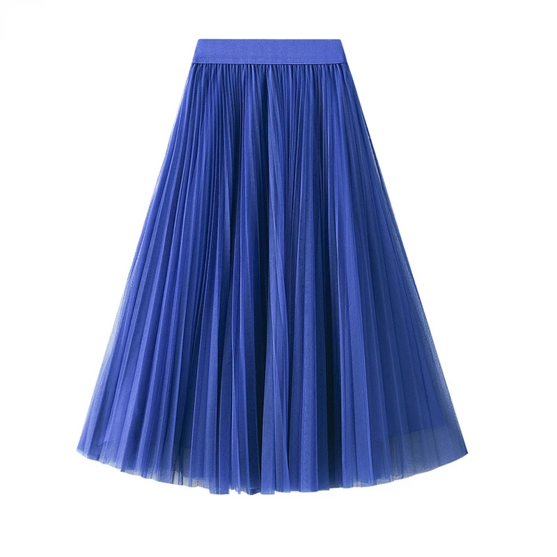 Women Pleated Tulle Skirt Spring Summer 2022 New High Waist Mesh Long Maxi Skirt Female Red Black Blue Adult Tutu Skirt
Women Pleated Tulle Skirt Spring Summer 2022 New High Waist Mesh Long Maxi Skirt Female Red Black Blue Adult Tutu Skirt