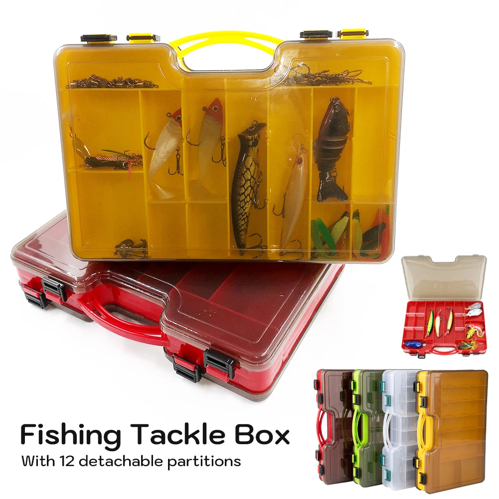Fishing Tackle Box 2-Layer Fishing Gear Storage Box Bait Lure Holder With 12 Detachable Partitions & Lock Fishing Accessories
Fishing Tackle Box 2-Layer Fishing Gear Storage Box Bait Lure Holder With 12 Detachable Partitions & Lock Fishing Accessories