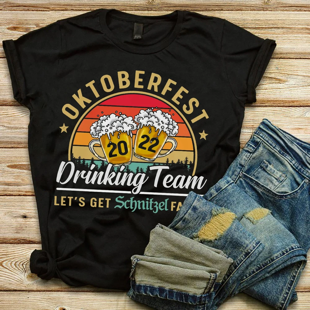 Oktoberfest T Shirt Drinking Team Let's Get Schnitzel Faced Drink Lover Graphic Cotton Tees
Oktoberfest T Shirt Drinking Team Let's Get Schnitzel Faced Drink Lover Graphic Cotton Tees