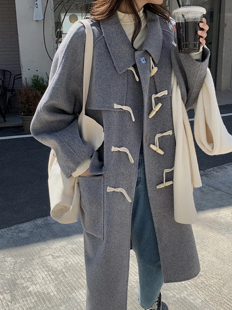 2022 New Winter Women Solid Wool Coat Loose Fit Cashmere Coats Female Warm Casual Office Lady Elegant Outwear Tops Q118
2022 New Winter Women Solid Wool Coat Loose Fit Cashmere Coats Female Warm Casual Office Lady Elegant Outwear Tops Q118