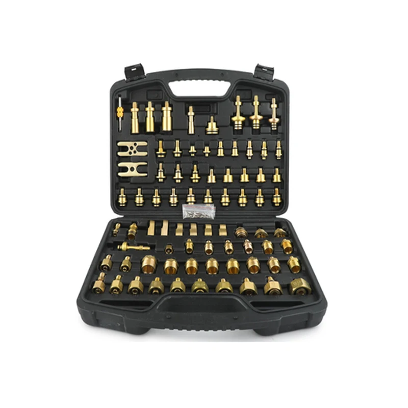 78pcs Auto Air Conditioning Leak Detection Tools Leak check / plugging / testing Connector Repair Kit for European American Car
78pcs Auto Air Conditioning Leak Detection Tools Leak check / plugging / testing Connector Repair Kit for European American Car