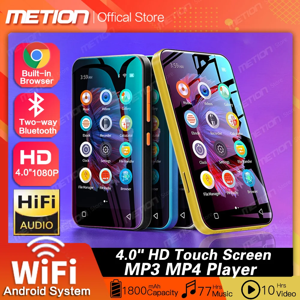 Портативный MP3-плеер с поддержкой Wi-Fi, Bluetooth, MP4, 4,0 дюйма
Портативный MP3-плеер с поддержкой Wi-Fi, Bluetooth, MP4, 4,0 дюйма