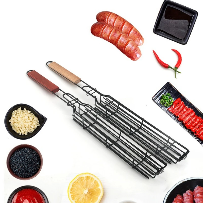 1Pc Stainless Steel Skewers Reusable BBQ Grill Basket Grill Sausages and Vegetables Mesh Basket Outdoor BBQ Tools
1Pc Stainless Steel Skewers Reusable BBQ Grill Basket Grill Sausages and Vegetables Mesh Basket Outdoor BBQ Tools