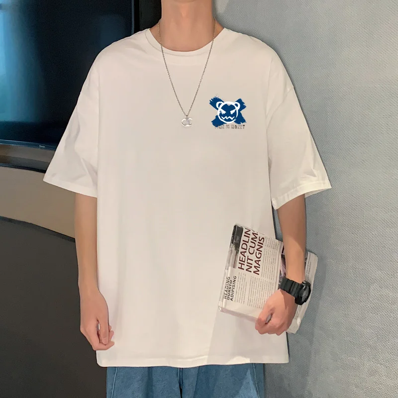 Fashion Oversized T-shirts Bear Print Men T-Shirt Summer Hip Hop Loose Tee High Street Tops Short Sleeve Cotton Clothing
Fashion Oversized T-shirts Bear Print Men T-Shirt Summer Hip Hop Loose Tee High Street Tops Short Sleeve Cotton Clothing