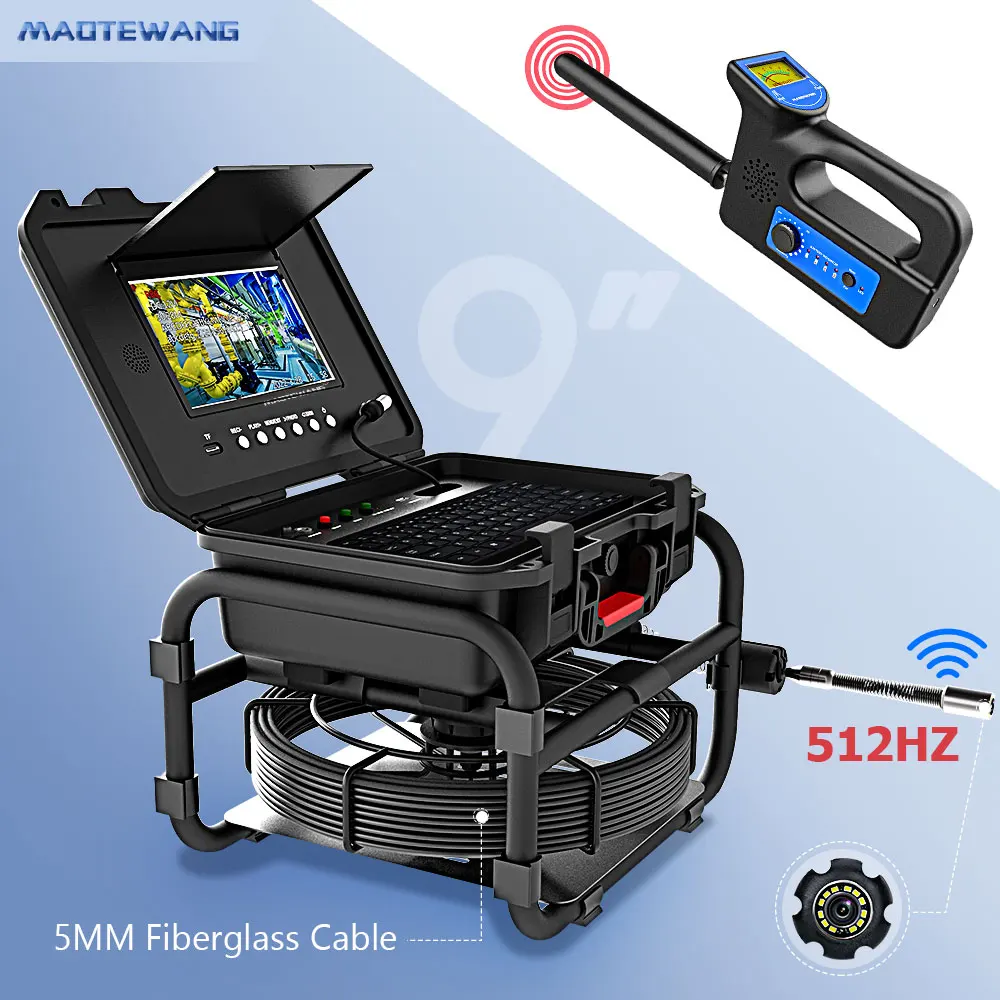 MAOTEWANG--Sewer Pipe Inspection Camera 9Inch IPS 1080P Screen and 512HZ Locator Video+Audio Recording 5X Image Enlarge+Meter
MAOTEWANG--Sewer Pipe Inspection Camera 9Inch IPS 1080P Screen and 512HZ Locator Video+Audio Recording 5X Image Enlarge+Meter