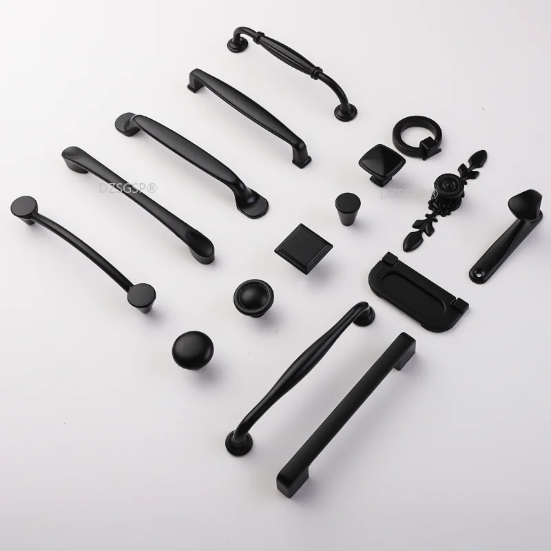 Aluminum Alloy Black Cabinet Handles American Style Solid Kitchen Cupboard Pulls Drawer Knobs Furniture Handle Hardware
Aluminum Alloy Black Cabinet Handles American Style Solid Kitchen Cupboard Pulls Drawer Knobs Furniture Handle Hardware