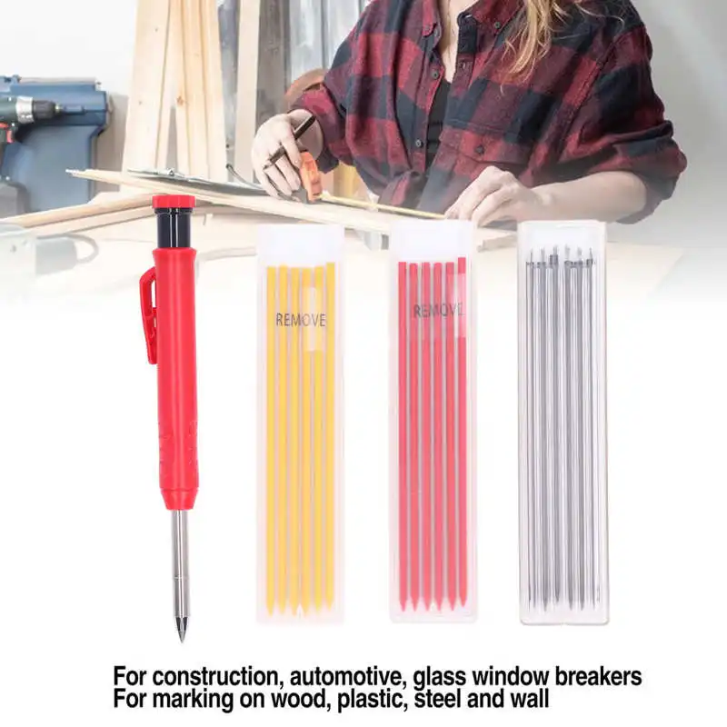 19Pcs Carpenter Pencil Set ABS Tungsten Carbide Construction Carpenter Marker with Refill Woodworking Tools
19Pcs Carpenter Pencil Set ABS Tungsten Carbide Construction Carpenter Marker with Refill Woodworking Tools