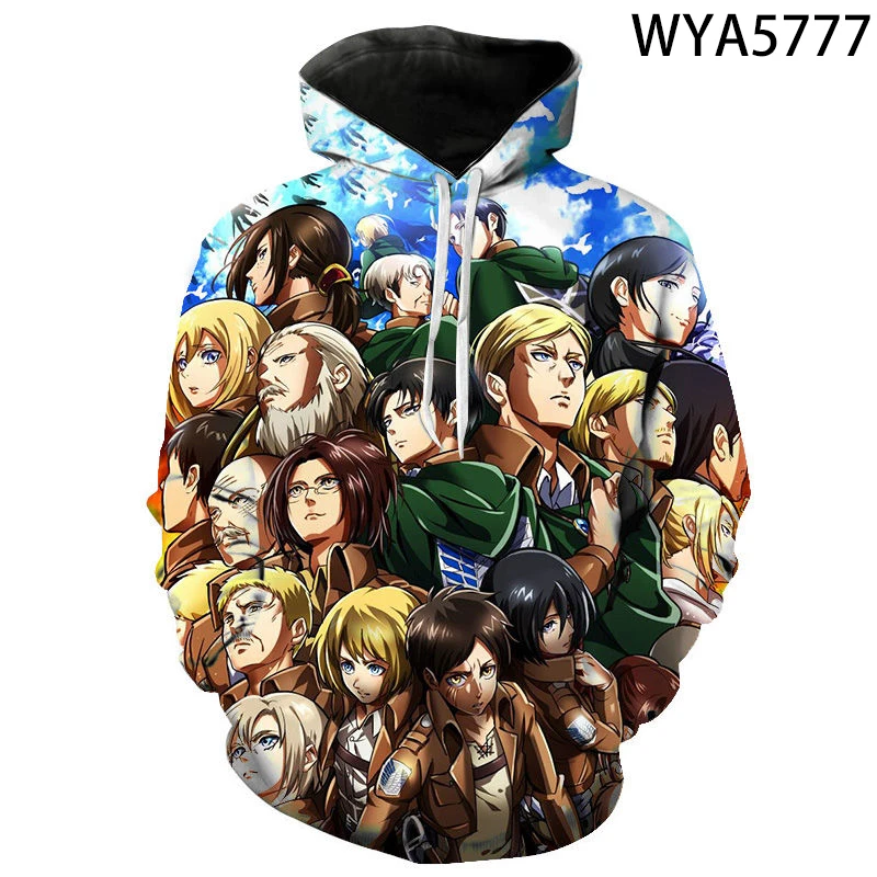 

Hoodies Attack On Titan Attaque Des Titans Fashion Men Women Children 3D Printed Sweatshirts Streetwear Boy Girl Kids Cool Tops