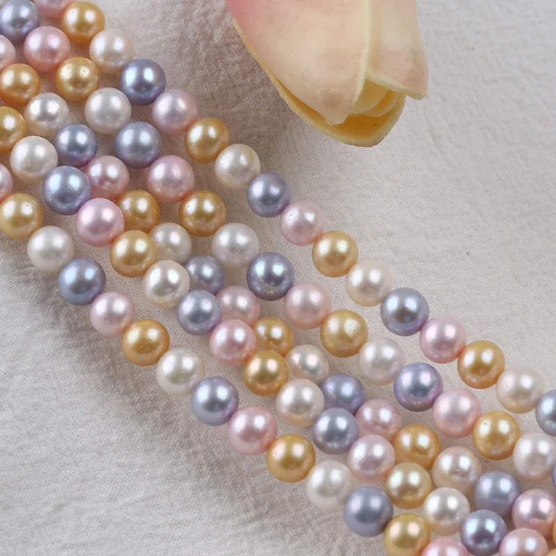 High quality 4-5/7-8mm mixed color freshwater pearls round beads strand jewelry for wholesale
High quality 4-5/7-8mm mixed color freshwater pearls round beads strand jewelry for wholesale