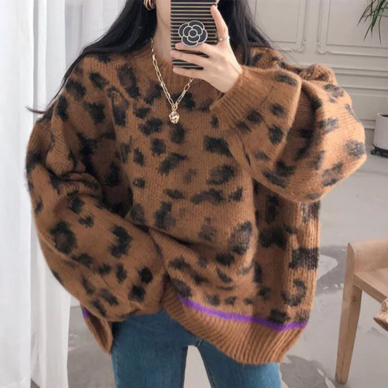 Шикарный модный женский Ретро стиль Hikigawa, Осенний Повседневный свободный плотный вязаный пуловер с круглым вырезом и длинным рукавом, Женс... 
Шикарный модный женский Ретро стиль Hikigawa, Осенний Повседневный свободный плотный вязаный пуловер с круглым вырезом и длинным рукавом, Женс...