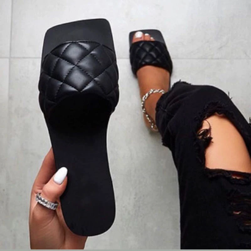 2022 New Black Square Toe Slippers Flat Heel Women Slides Shoes Summer Outdoor Beach Female Sandal Slipper Flip Flop Big size
2022 New Black Square Toe Slippers Flat Heel Women Slides Shoes Summer Outdoor Beach Female Sandal Slipper Flip Flop Big size