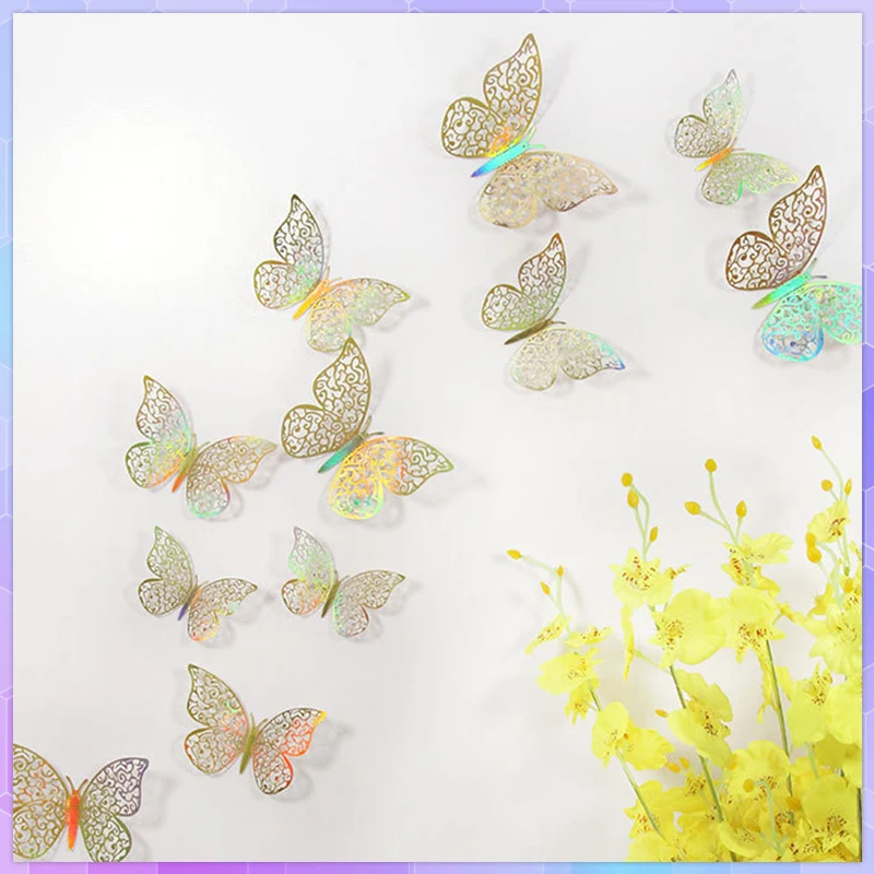 12Pcs 3D Hollow Butterfly Wall Sticker Diy Home Decoration Wall Stickers Wedding Party Decorative Butterflies Kids Room Decor
12Pcs 3D Hollow Butterfly Wall Sticker Diy Home Decoration Wall Stickers Wedding Party Decorative Butterflies Kids Room Decor