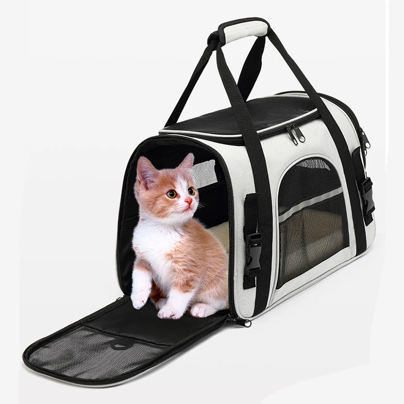 

Pet Supplies Outdoor Breathable Shoulder Diagonal Back Dog Carrying Bag Foldable Portable Puppy Travel Bag Cat Backpack Carrier