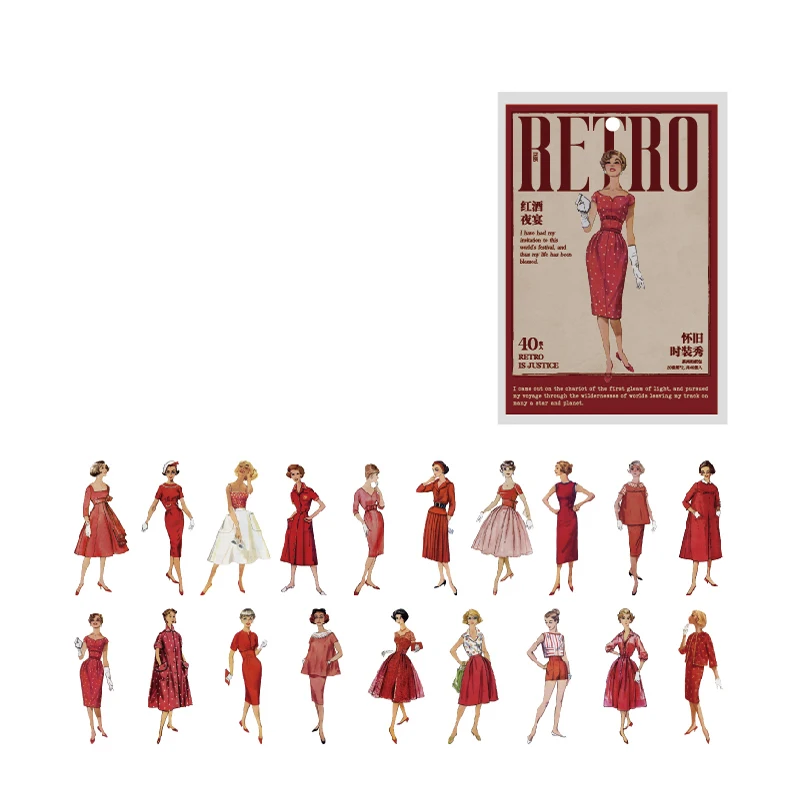 Набор из 40 ретро наклеек для скрапбукинга
Набор из 40 ретро наклеек для скрапбукинга