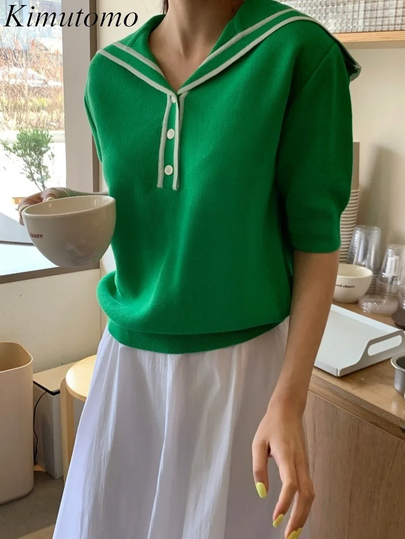 Kimutomo шикарная цветная контрастная вязаная женская рубашка с винтажным темно-синим воротником, свободный Универсальный свитер с одной груд...
Kimutomo шикарная цветная контрастная вязаная женская рубашка с винтажным темно-синим воротником, свободный Универсальный свитер с одной груд...