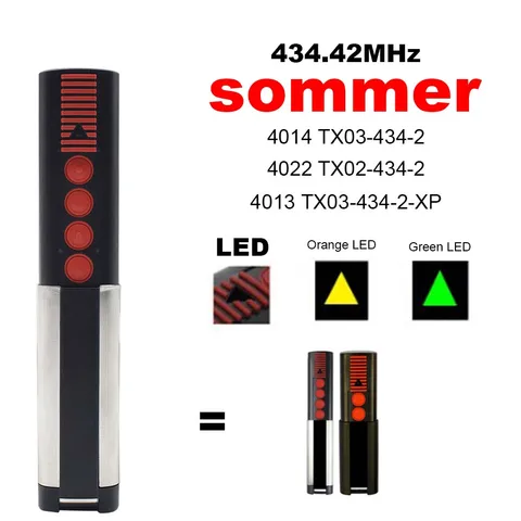 SOMMER TX03-434-4-XP 434,42MHz дверь гаража пульт дистанционного управления контроллер ворот ключ брелок