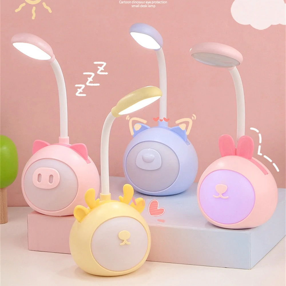 

Rechargeable Bedside Night Light Childrens Bedside Durable Cartoon Lovely Practical Desk Lamps Led Table Lamp 9×8.5×25.5cm Lamp