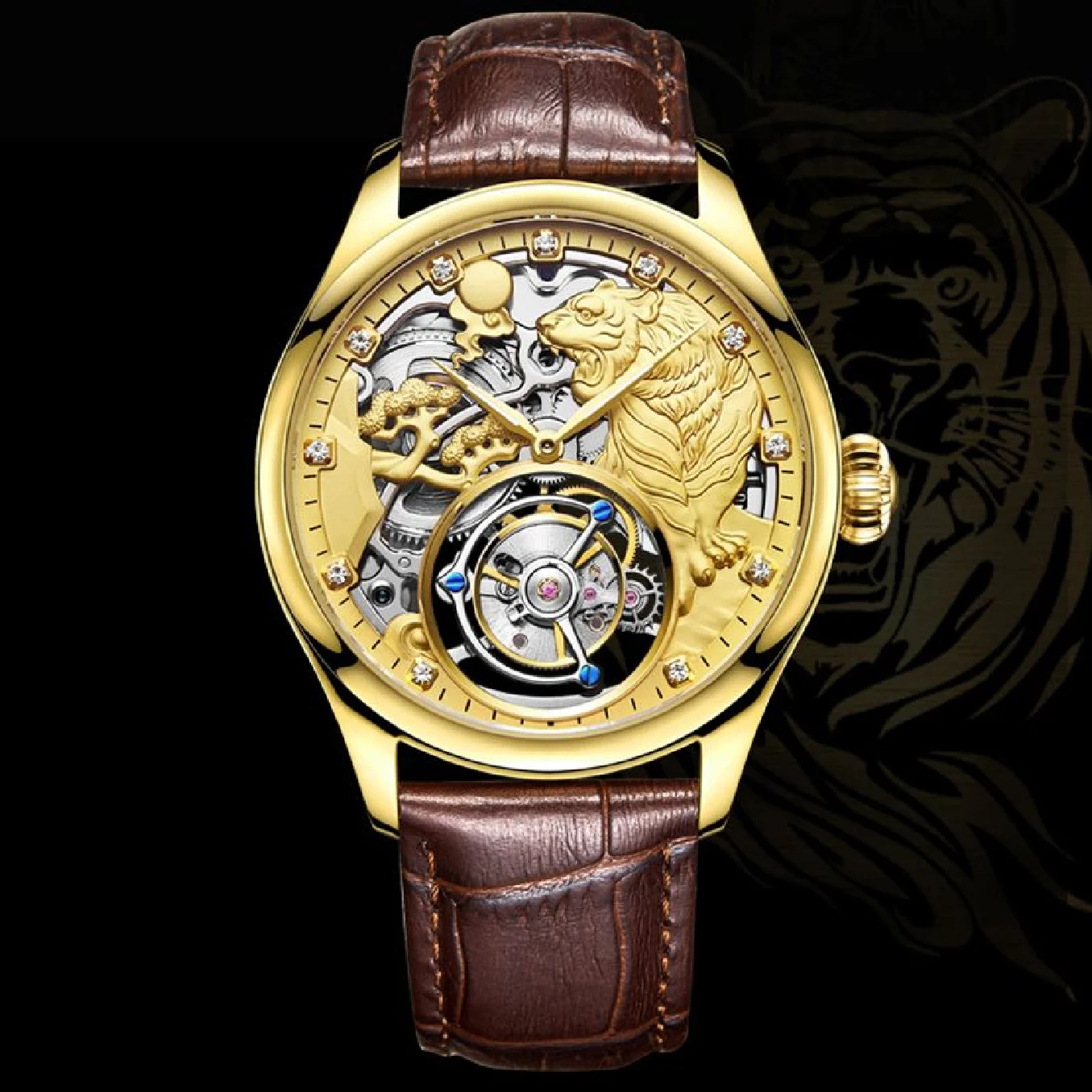 AESOP Top Brand Luxury Tourbillon Movement Watch For Men Waterproof Mechanical Watches Mens 7013 Zodiac Tiger Sapphire New 2022
AESOP Top Brand Luxury Tourbillon Movement Watch For Men Waterproof Mechanical Watches Mens 7013 Zodiac Tiger Sapphire New 2022