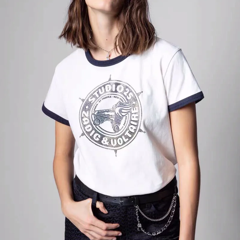 New Tshirts for Women Zv Diamonds Decoration Tshirts Fashion Spring Summer T Shirt for Women Casual Wearing Zv Woman Tshirts
New Tshirts for Women Zv Diamonds Decoration Tshirts Fashion Spring Summer T Shirt for Women Casual Wearing Zv Woman Tshirts