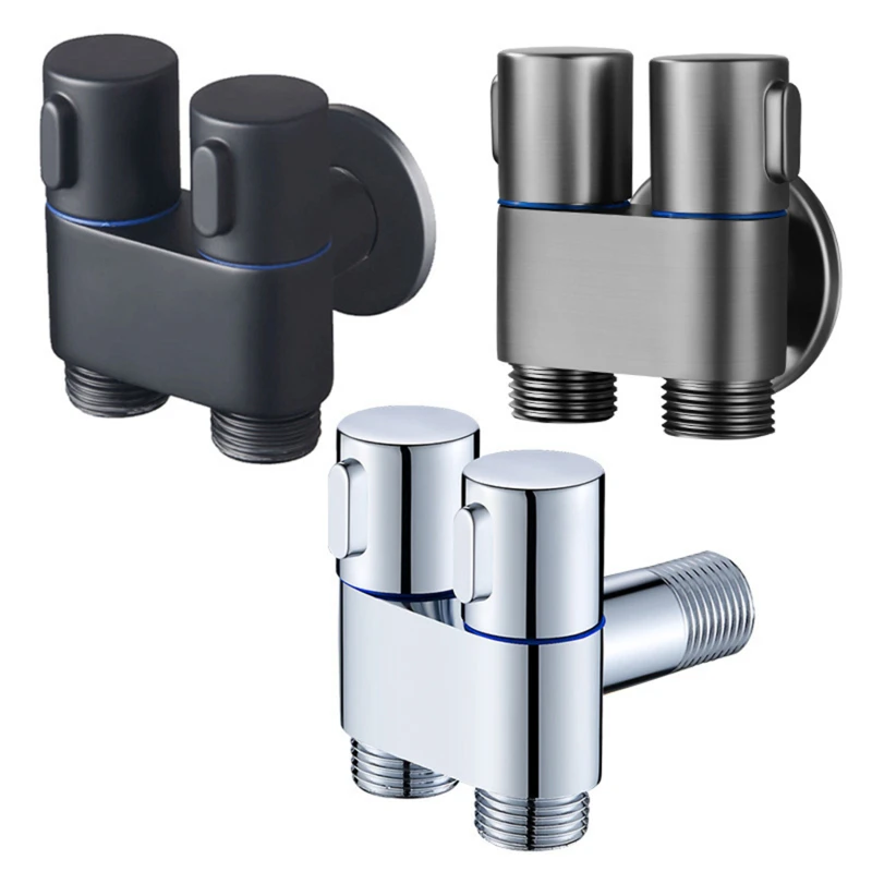 Copper Faucet Three-way Filling Angle Valve Wall Mount Solid Color One Into Two Out Water Cleaning Sprayer Bathroom Accessories
Copper Faucet Three-way Filling Angle Valve Wall Mount Solid Color One Into Two Out Water Cleaning Sprayer Bathroom Accessories