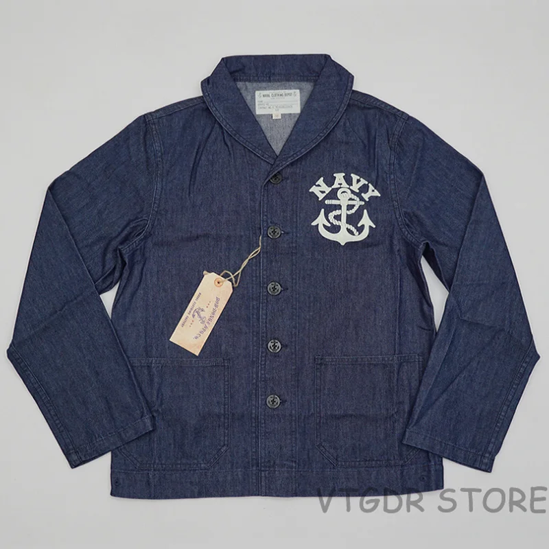 BOB DONG US Navy Deck Jacket Vintage Men's USN Dungaree Denim Jumper WW2 Uniform Coat
BOB DONG US Navy Deck Jacket Vintage Men's USN Dungaree Denim Jumper WW2 Uniform Coat