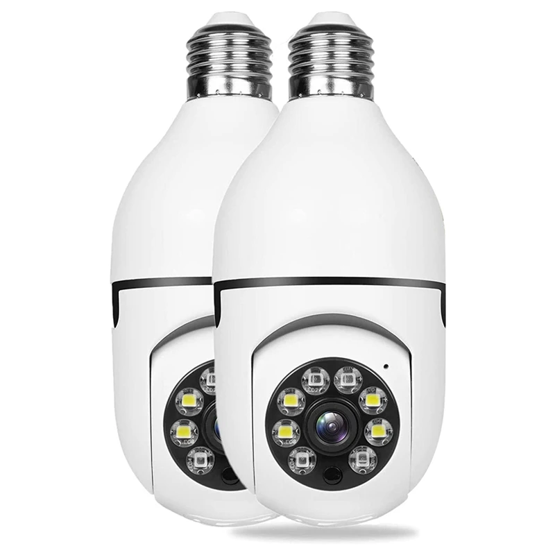 

Light Bulb Camera Wifi Outdoor, 1080P E27 Light Bulb Camera Security Camera, Indoor 360Degrees Home Security Cameras