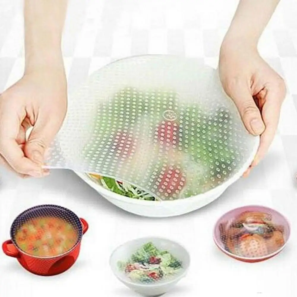 3PCS Kitchen Supplies Multifunctional Silicone Food Stretch Cover Placemat Silicone Food Packaging Sealed Stretch Plastic Wrap 
3PCS Kitchen Supplies Multifunctional Silicone Food Stretch Cover Placemat Silicone Food Packaging Sealed Stretch Plastic Wrap