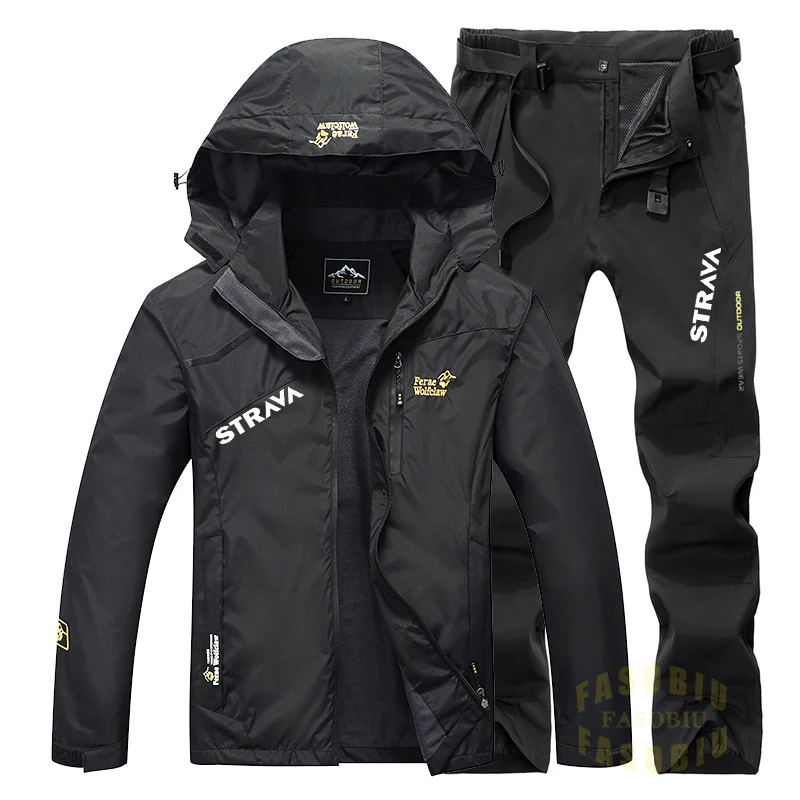 Strava Spring Autumn Outdoor Men's Fishing Set Windproof Waterproof Cycling Jacket Hooded Coat Windbreaker Fishing Suits Outwear
Strava Spring Autumn Outdoor Men's Fishing Set Windproof Waterproof Cycling Jacket Hooded Coat Windbreaker Fishing Suits Outwear