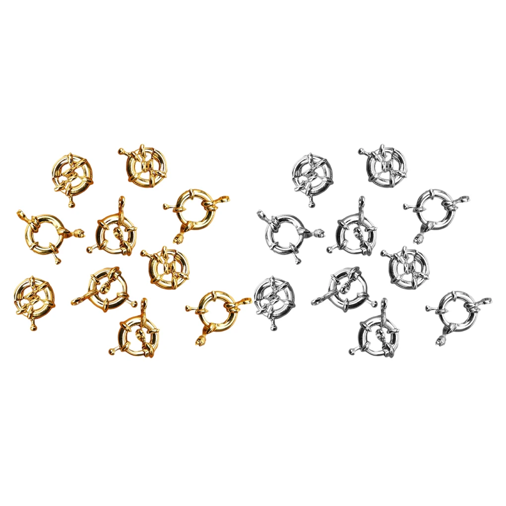 

10pcs Spring Connection Buckle 10mm 12mm 15mm Clasp Waterproof Bracelet End Clasps Jewelry Making Accessories for