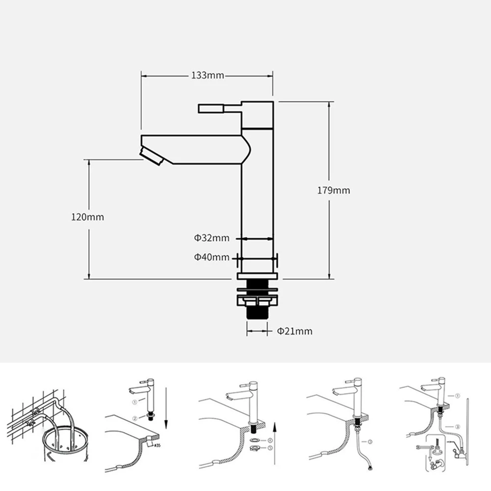 1x Basin Faucet 304 Stainless-Steel Silver Single Cold Sink Faucet Bathroom Counter Basin Faucet Bathroom Counter Basin Faucet
1x Basin Faucet 304 Stainless-Steel Silver Single Cold Sink Faucet Bathroom Counter Basin Faucet Bathroom Counter Basin Faucet