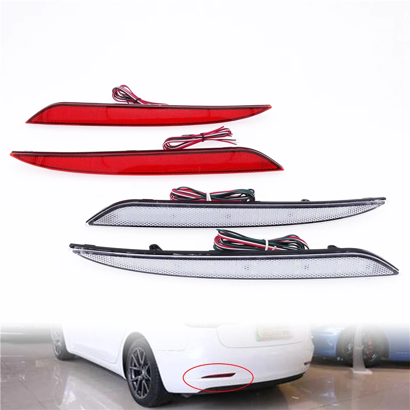 1 Pair for Tesla Model S 2012-2022 LED Rear Bumper Reflector Lamp Brake Lights Car-Styling Auto Tail Stop Brake Lamp Accessories
1 Pair for Tesla Model S 2012-2022 LED Rear Bumper Reflector Lamp Brake Lights Car-Styling Auto Tail Stop Brake Lamp Accessories