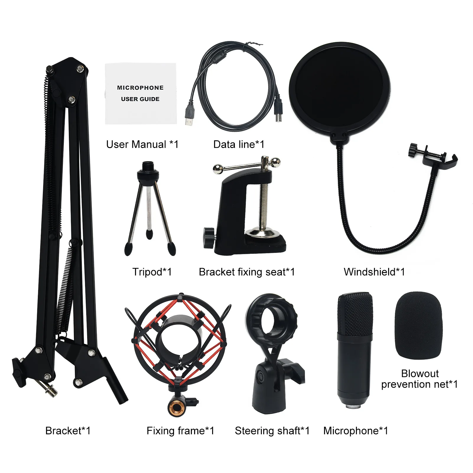 With Flexible Arm Desktop Plug And Play Stand Multifunction Studio Filter Laptop USB Gaming Microphone Set Live Streaming For PC
With Flexible Arm Desktop Plug And Play Stand Multifunction Studio Filter Laptop USB Gaming Microphone Set Live Streaming For PC