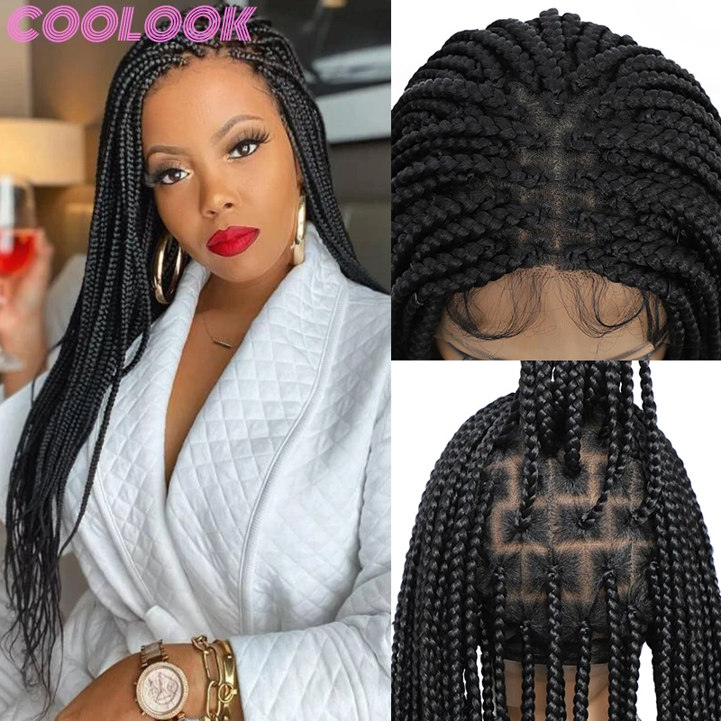 360 Knotless Braids Full Lace Wig 36'' Long Box Braided Lace Front Wigs with Baby Hair Ombre Synthetic Lace Frontal Women's Wig
360 Knotless Braids Full Lace Wig 36'' Long Box Braided Lace Front Wigs with Baby Hair Ombre Synthetic Lace Frontal Women's Wig