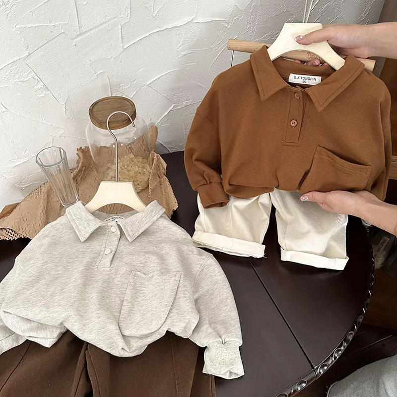 Autumn New Children Long Sleeve T Shirts Baby Boys Girls Solid Casual Pullover Kids Versatile Polo Collar Bottoming Shirts Tops
Autumn New Children Long Sleeve T Shirts Baby Boys Girls Solid Casual Pullover Kids Versatile Polo Collar Bottoming Shirts Tops
