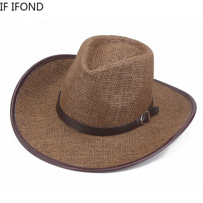 Size 58CM Western Cowboy Hats For Women Men Summer Beach Straw Sun Hat Panama Cowgirl Jazz Caps Sombrero Hombre
Size 58CM Western Cowboy Hats For Women Men Summer Beach Straw Sun Hat Panama Cowgirl Jazz Caps Sombrero Hombre