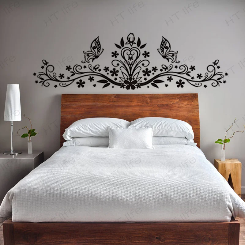 Flower Birds Head Board Large Butterfly Floral Headboard Wall Decal Bedroom Wedding Party Wall Sticker Nursey Vinyl Home Decor 
Flower Birds Head Board Large Butterfly Floral Headboard Wall Decal Bedroom Wedding Party Wall Sticker Nursey Vinyl Home Decor