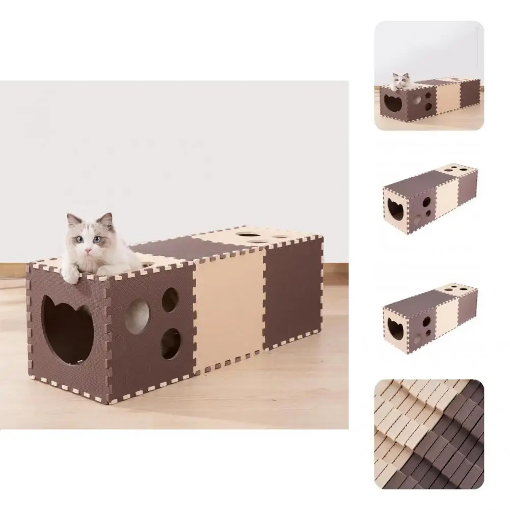 Multifunctional 14Pcs Eco-friendly Kitty Tunnel Play Mat EVA Kitty Tunnel Mats with Peepholes for Indoor
Multifunctional 14Pcs Eco-friendly Kitty Tunnel Play Mat EVA Kitty Tunnel Mats with Peepholes for Indoor