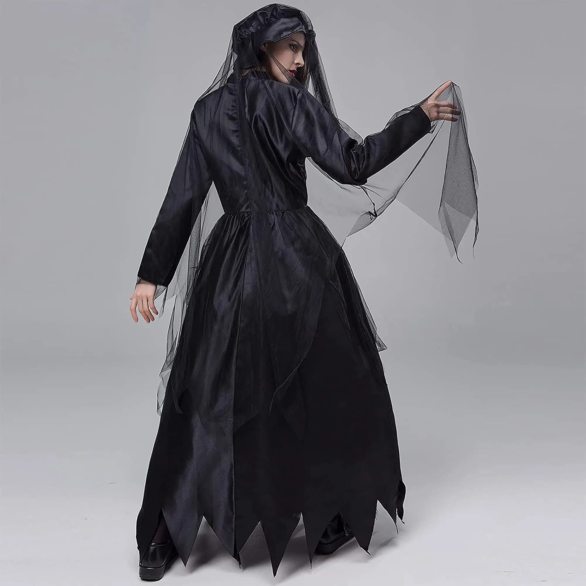 Halloween Cosplay Costume for Women, Vampire Ghost Bride Witch Black Dress, Vampire Black Costumes Dress Outfit for Carnival
Halloween Cosplay Costume for Women, Vampire Ghost Bride Witch Black Dress, Vampire Black Costumes Dress Outfit for Carnival