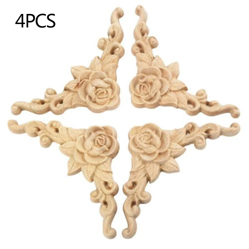 4 Pcs 8*8cm Wood Carved Corner Onlay Applique Door Cabinet Rose Unpainted European Style For Door Casement Mirror Decoration
4 Pcs 8*8cm Wood Carved Corner Onlay Applique Door Cabinet Rose Unpainted European Style For Door Casement Mirror Decoration