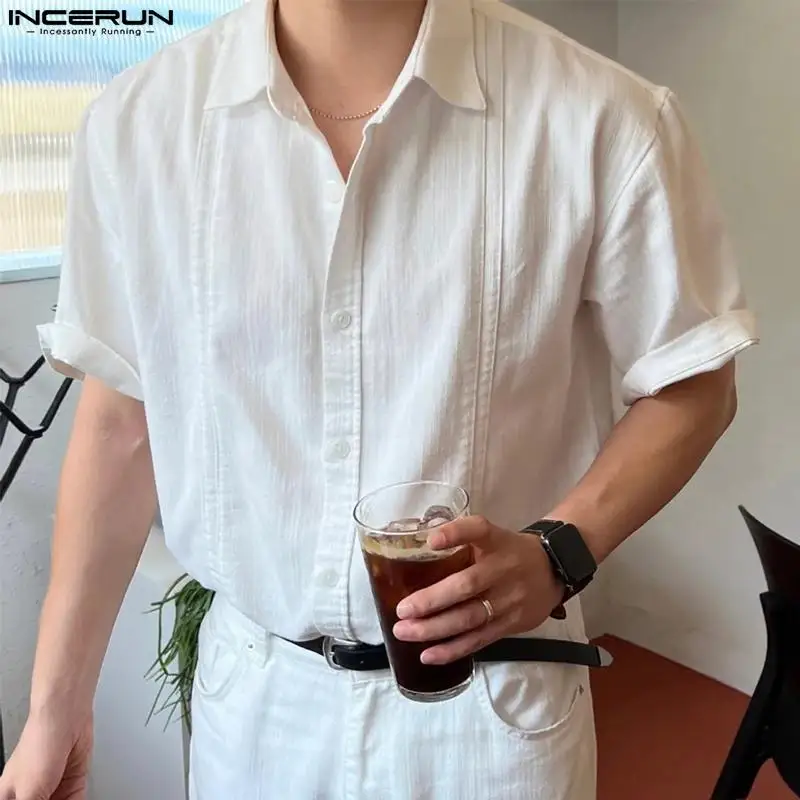 Casual Simple Style Tops INCERUN Men's All-match Simple Solid Cotton Linen Blouse Fashion Streetwear Short Sleeved Shirts S-5XL
Casual Simple Style Tops INCERUN Men's All-match Simple Solid Cotton Linen Blouse Fashion Streetwear Short Sleeved Shirts S-5XL