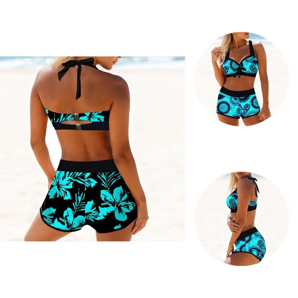 2 Pcs/Set Stylish Women Swimsuit Set Floral Print Boxers Summer Swimsuit Set Mid Waist Bikini Set
2 Pcs/Set Stylish Women Swimsuit Set Floral Print Boxers Summer Swimsuit Set Mid Waist Bikini Set