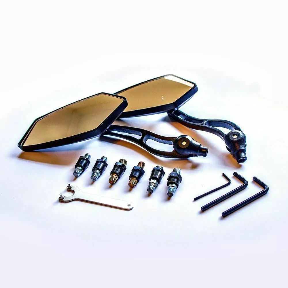 Universal Alloy Aluminium Black 8/10mm Motorcycle Scooter Rear View Mirrors Pair
Universal Alloy Aluminium Black 8/10mm Motorcycle Scooter Rear View Mirrors Pair