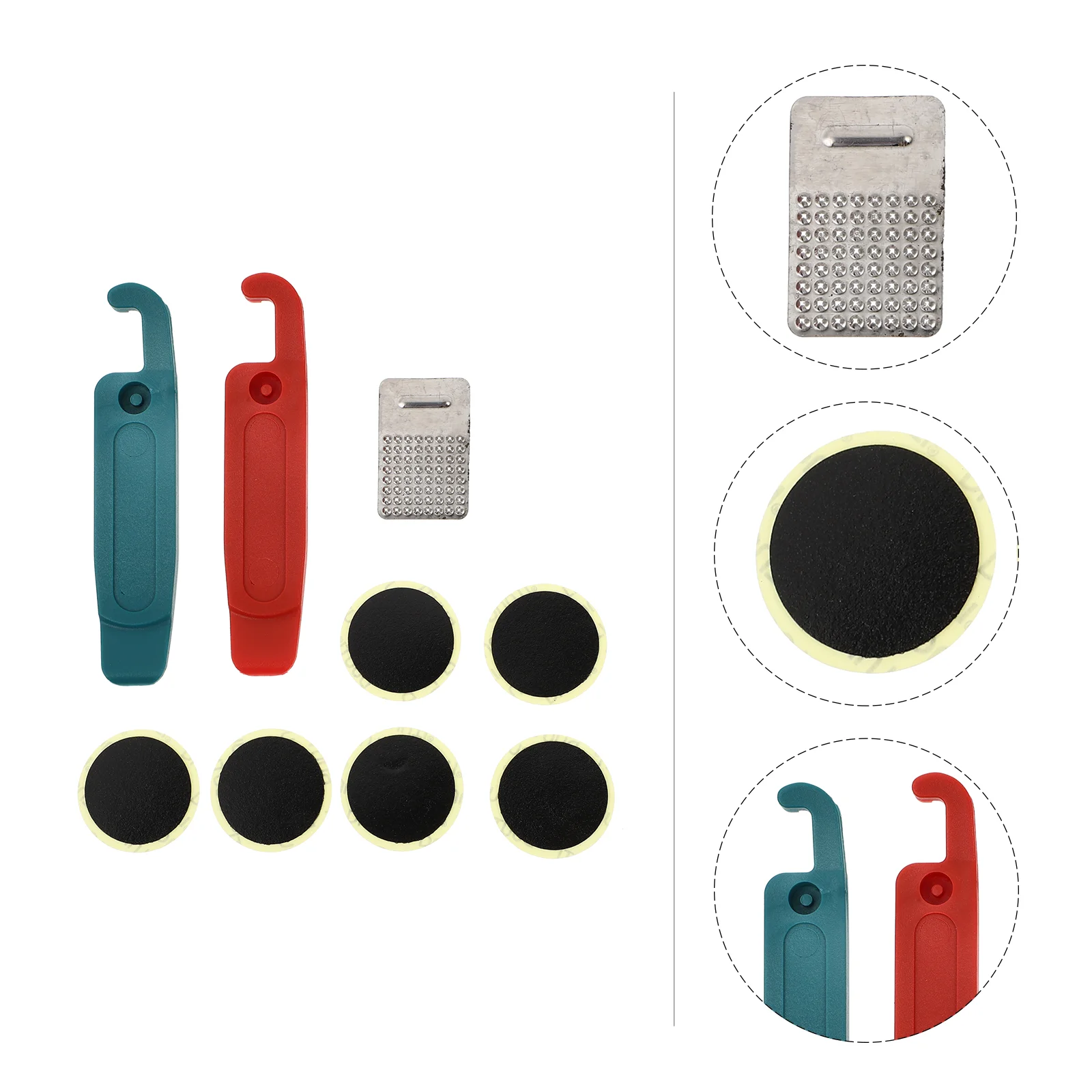 1 Set Tyre Repair Kit Sturdy Premium Durable Repair Tool Tire Patch Tyre Repair Kit for Bicycles
1 Set Tyre Repair Kit Sturdy Premium Durable Repair Tool Tire Patch Tyre Repair Kit for Bicycles