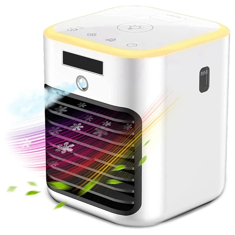 Mobile Air Conditioner, Mini Air Cooler, 5 IN 1 Mobile Air Conditioner, Air-Purifying Cooling Fan With LED Light
Mobile Air Conditioner, Mini Air Cooler, 5 IN 1 Mobile Air Conditioner, Air-Purifying Cooling Fan With LED Light