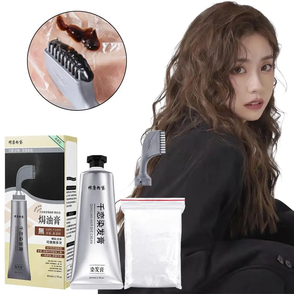 80ml Natural Fruit Dyeing Cream Cover White Gray Hair Safe Long with Cream Lasting Nourishes Hair Non-irritating Comb Salon C6R7
80ml Natural Fruit Dyeing Cream Cover White Gray Hair Safe Long with Cream Lasting Nourishes Hair Non-irritating Comb Salon C6R7