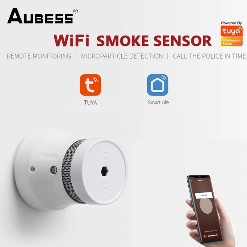Aubess WiFi Smart Smoke Detector Sensor Security Alarm System Smoke Alarm Highly Sensitive Home Fire Protection Smart Life App
Aubess WiFi Smart Smoke Detector Sensor Security Alarm System Smoke Alarm Highly Sensitive Home Fire Protection Smart Life App