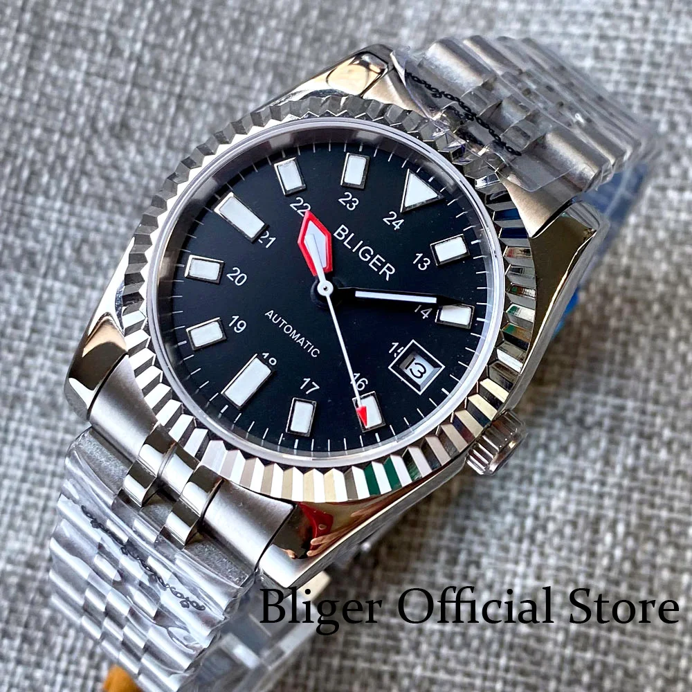 BLIGER Black White Dial Miyota 8215 PT5000 Men Watch 36mm/39mm Automatic Polish Case Sapphire Glass Oyster Band Glide Lock
BLIGER Black White Dial Miyota 8215 PT5000 Men Watch 36mm/39mm Automatic Polish Case Sapphire Glass Oyster Band Glide Lock